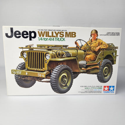 Tamiya 1:35 Jeep Willys MB 1/4-ton truck model kit 35219 box