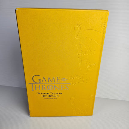 Back of yellow Game of Thrones Sandor Clegane The Hound art box