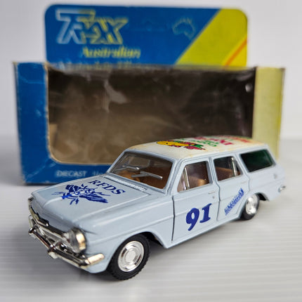 Trax 8011 EH Holden Station Wagon RFDS Sydney Gold Coast Rally number 91 die-cast model