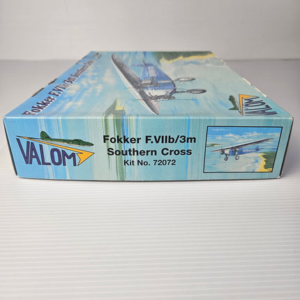 Valom Fokker F.VIIb/3m Southern Cross kit number 72072 box end