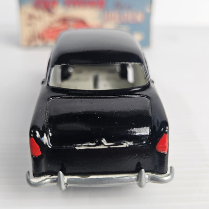 Vintage Streamlux Tom Thumb Holden FE Sedan black diecast model Rear View with original illustrated box