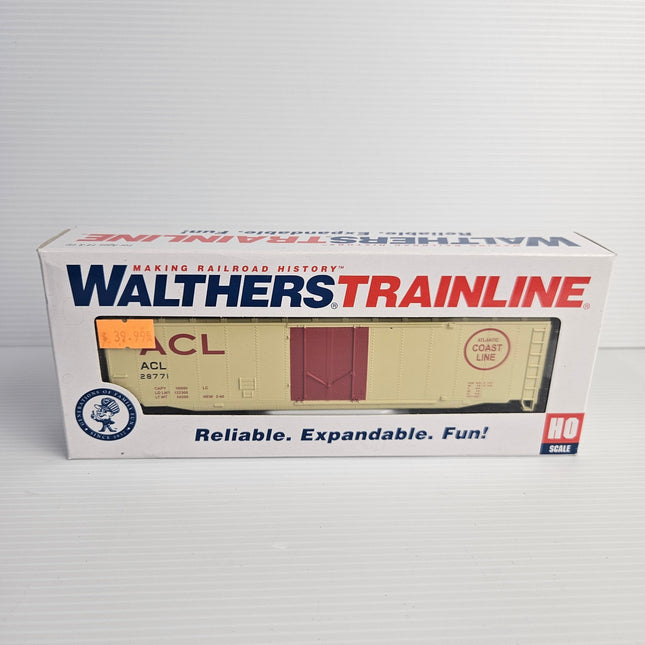 Walthers Trainline HO Atlantic Coast Line boxcar displayed in original retail box.