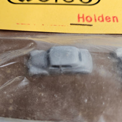 Close-up of the Weico Holden 48-215 FX Sedan N-scale white-metal body casting