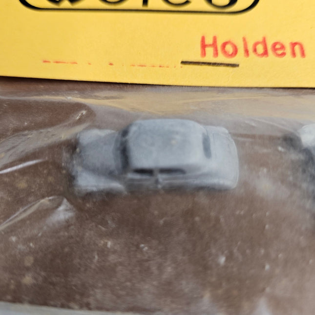 Close-up of the Weico Holden 48-215 FX Sedan N-scale white-metal body casting