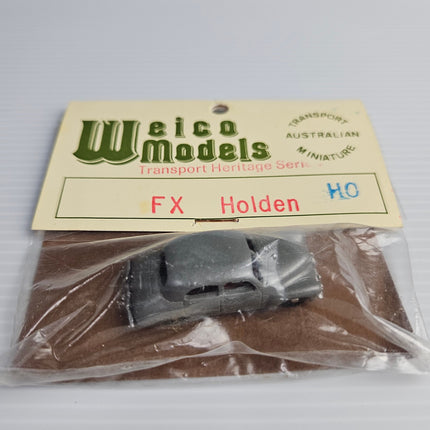 Side view of grey Weico Models BP001 Holden 48-215 FX Sedan in 1:87 HO scale