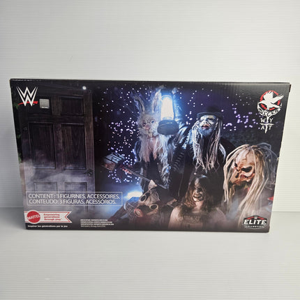Rear of WWE Elite Wyatt Sicks three-pack showing product artwork and contents.